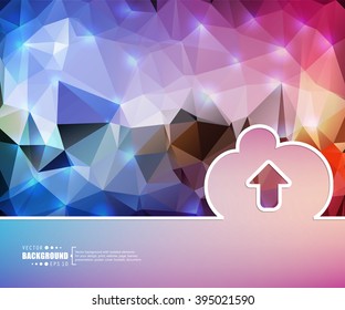 Creative vector cloud. Art illustration template background. For presentation, layout, brochure, logo, page, print, banner, poster, cover, booklet, business infographic, wallpaper, sign, flyer.
