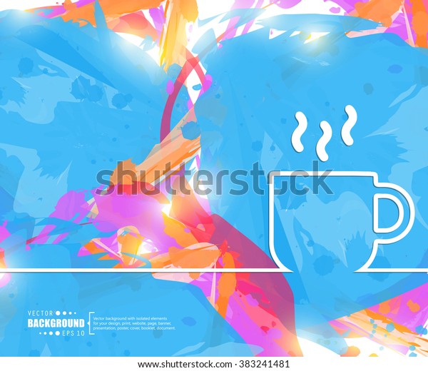 Creative Vector Coffee Cup Art Illustration Stock Vector Royalty Free