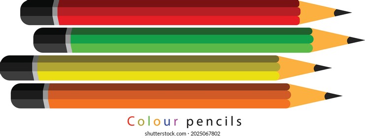 Creative Vector color pencils illustration. 