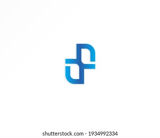 Creative vector company icon logo with double square concept design