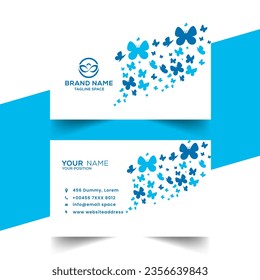creative vector corporate blue halftone elegant business card design