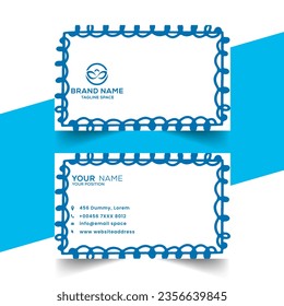 creative vector corporate blue halftone elegant business card design