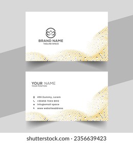 creative vector corporate blue and yellow halftone elegant business card design
