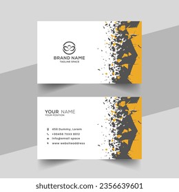 creative vector corporate blue and yellow halftone elegant business card design
