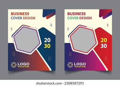 Creative Vector Corporate Business Book Cover, Flyer, Brochure, Magazine Cover Design Template.