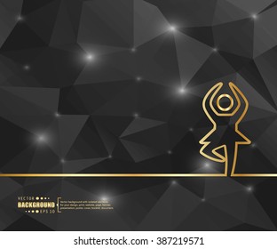 Creative vector dance girl. Art illustration template background. For presentation, layout, brochure, logo, page, print, banner, poster, cover, booklet, business infographic, wallpaper, sign, flyer.