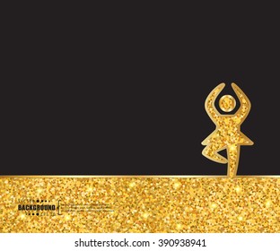 Creative vector dance girl. Art illustration template background. For presentation, layout, brochure, logo, page, print, banner, poster, cover, booklet, business infographic, wallpaper, sign, flyer.