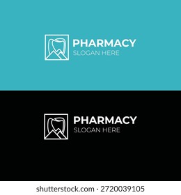 Modelo do logotipo da clínica de cuidados dentários Creative Vetor 