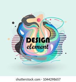 Creative vector design. Colorful abstract liquid element
