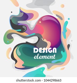 Creative vector design. Colorful abstract liquid element