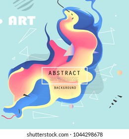 Creative vector design. Colorful abstract liquid element