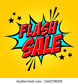 Creative vector Design in comic style for Flash Sale
