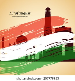 Creative vector design concept for Independence day.