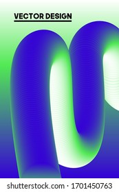 Design-Illustrationsvorlage für kreative Vektorillustration mit 3D-Fließformen. Farbverlauf-Hintergrund mit Pastellfarben