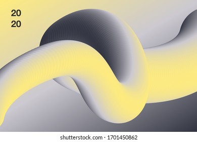 Creative vector design illustration template with  3d flow shapes. Gradient background with pastel colors