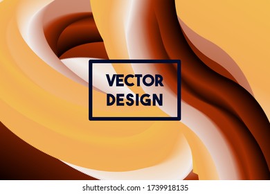 Creative vector design illustration template with  3d flow shapes. Gradient background with yellow, red colors