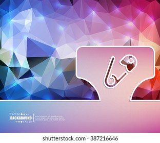 Creative vector diaper. Art illustration template background. For presentation, layout, brochure, logo, page, print, banner, poster, cover, booklet, business infographic, wallpaper, sign, flyer.