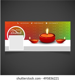 creative vector Diwali Banner illustration with nice and beautiful design illustration in a background.