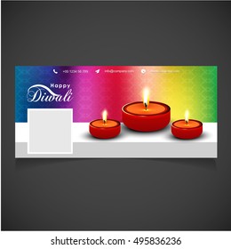 creative vector Diwali Banner illustration with nice and beautiful design illustration in a background.