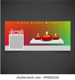 creative vector Diwali Banner illustration with nice and beautiful design illustration in a background.