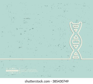 Creative vector DNA. Art illustration template background. For presentation, layout, brochure, logo, page, print, banner, poster, cover, booklet, business infographic, wallpaper, sign, flyer.