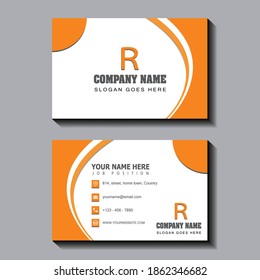 Creative vector Double side Business Card Template design 
