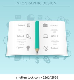 Creative vector education and business template. Graphic or website layout vector.