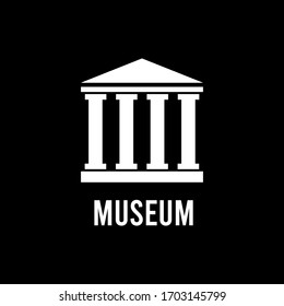 Creative Vector Element. Trade Company Illustration. Museum Sign. Symbol, Icon. Art Gallery Logo. Urban Architecture. 