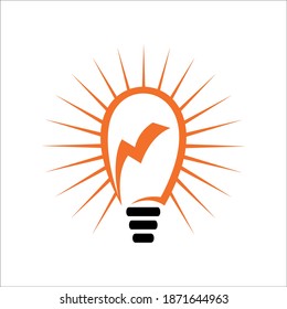 una ilustración creativa del logotipo de energía vectorial en un diseño sencillo