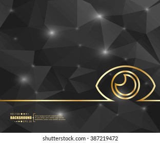 Creative vector eye. Art illustration template background. For presentation, layout, brochure, logo, page, print, banner, poster, cover, booklet, business infographic, wallpaper, sign, flyer.