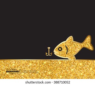 Creative vector fishing. Art illustration template background. For presentation, layout, brochure, logo, page, print, banner, poster, cover, booklet, business infographic, wallpaper, sign, flyer.
