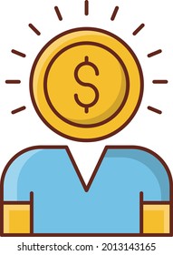 creative vector flat color icon