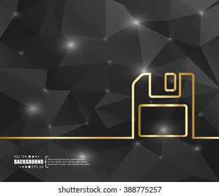 Creative vector floppy. Art illustration template background. For presentation, layout, brochure, logo, page, print, banner, poster, cover, booklet, business infographic, wallpaper, sign, flyer.