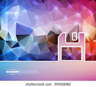 Creative vector floppy. Art illustration template background. For presentation, layout, brochure, logo, page, print, banner, poster, cover, booklet, business infographic, wallpaper, sign, flyer.