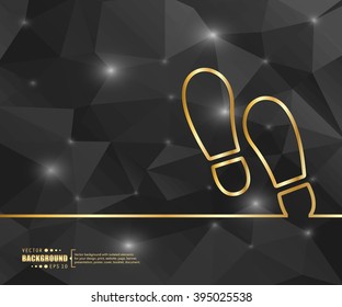 Creative vector footprint. Art illustration template background. For presentation, layout, brochure, logo, page, print, banner, poster, cover, booklet, business infographic, wallpaper, sign, flyer.