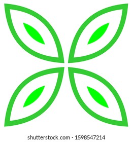creative vector with a fresh green leaf shape