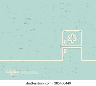 Creative vector fridge. Art illustration template background. For presentation, layout, brochure, logo, page, print, banner, poster, cover, booklet, business infographic, wallpaper, sign, flyer.