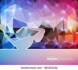 Creative vector glasses. Art illustration template background. For presentation, layout, brochure, logo, page, print, banner, poster, cover, booklet, business infographic, wallpaper, sign, flyer.