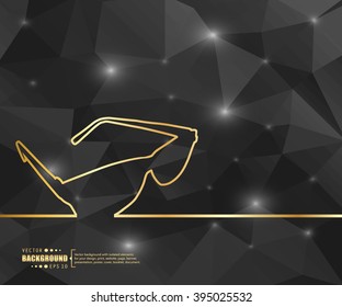 Creative vector glasses. Art illustration template background. For presentation, layout, brochure, logo, page, print, banner, poster, cover, booklet, business infographic, wallpaper, sign, flyer.