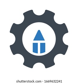 creative vector glyph color icon 