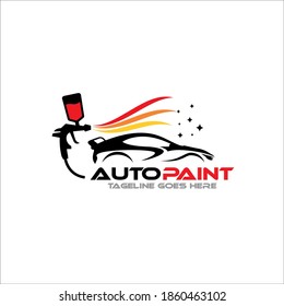 Creative Vector Graphic Of Auto Body Color Painting Logo Design Template