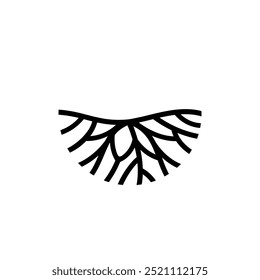 Creative vector graphic of root plant abstract design template