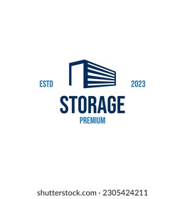 Creative vector graphic of self storage company logo design illustration idea