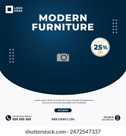 Creative vector graphics design ad template for furniture brands. Layout post for social media  websites like Facebook, Instagram, twitter etc. Discount sale offer photo placing space square design.