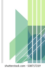 Creative vector green and white business brochure. Cover design template. A4. EPS 10.