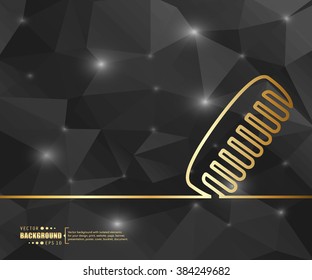Creative vector hair brush. Art illustration template background. For presentation, layout, brochure, logo, page, print, banner, poster, cover, booklet, business infographic, wallpaper, sign, flyer.