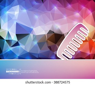 Creative vector hair brush. Art illustration template background. For presentation, layout, brochure, logo, page, print, banner, poster, cover, booklet, business infographic, wallpaper, sign, flyer.