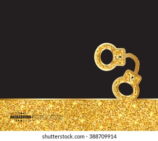 Creative vector handcuffs. Art illustration template background. For presentation, layout, brochure, logo, page, print, banner, poster, cover, booklet, business infographic, wallpaper, sign, flyer.
