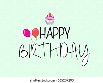 creative vector of Happy Birthday banner with gift, cake, balloon, Vector background for posters, postcards, invitation card, web pages, covers, flyers. Template for text. Greeting card.