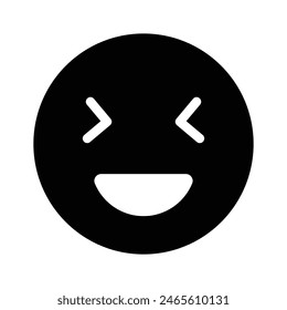 Vector creativo de emoji de la cara feliz en estilo moderno